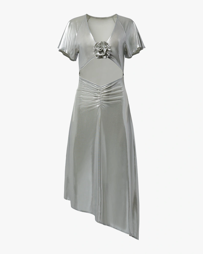 Cutout Chic: Dare to Bare in This Asymmetrical Dress!